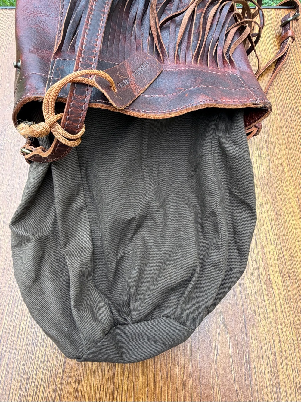 Genuine Leather Fringe Crossbody Bag Brown Boho Western Festival Purse - Picture 7 of 15
